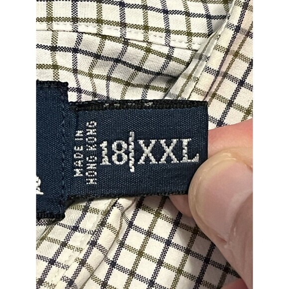 MENS POLO RALPH LAUREN REGENT CLASSIC FIT WHITE CHECK L/S DRESS SHIRT 18 XXL - Picture 5 of 11
